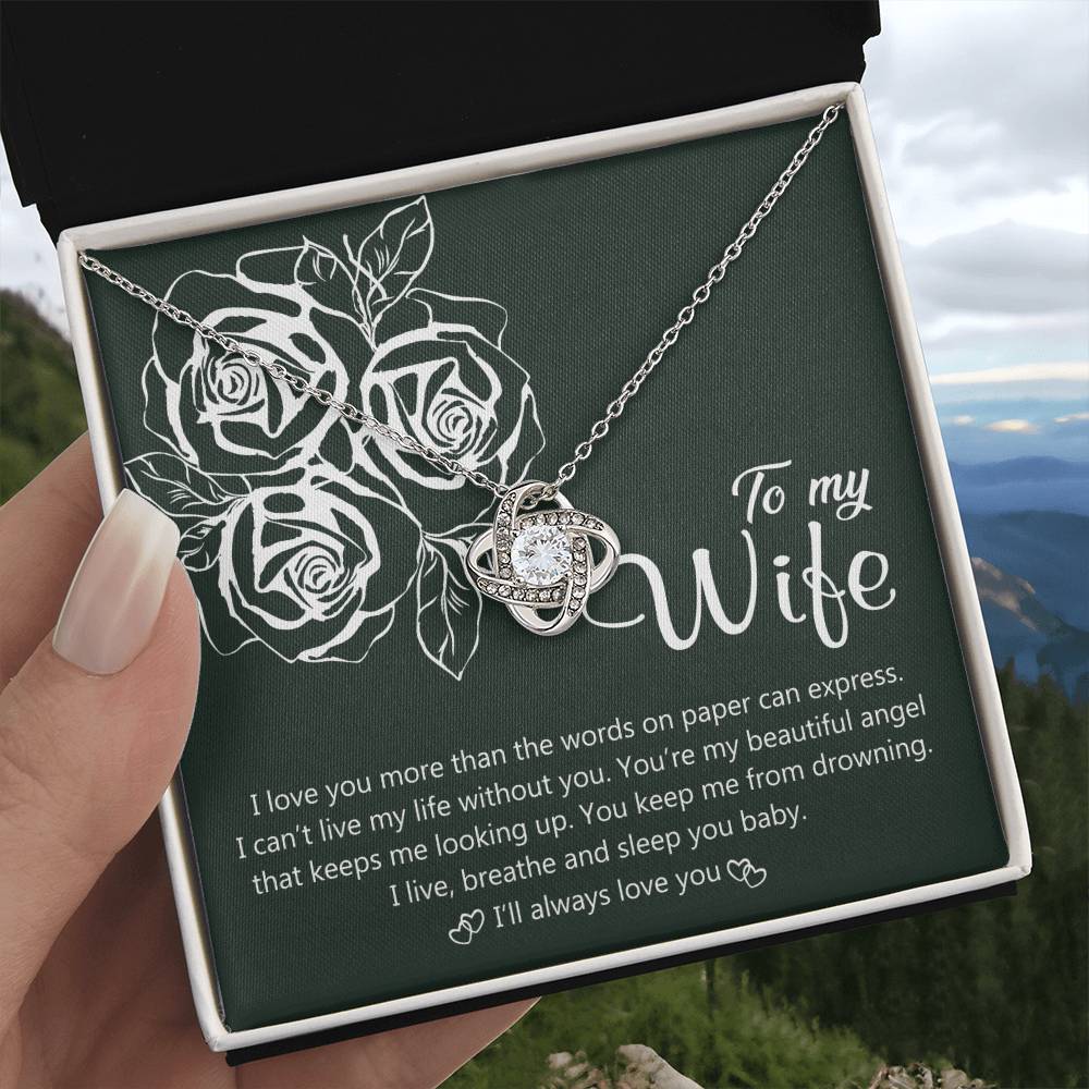 I'll Always Love You Love Knot Necklace for Wife