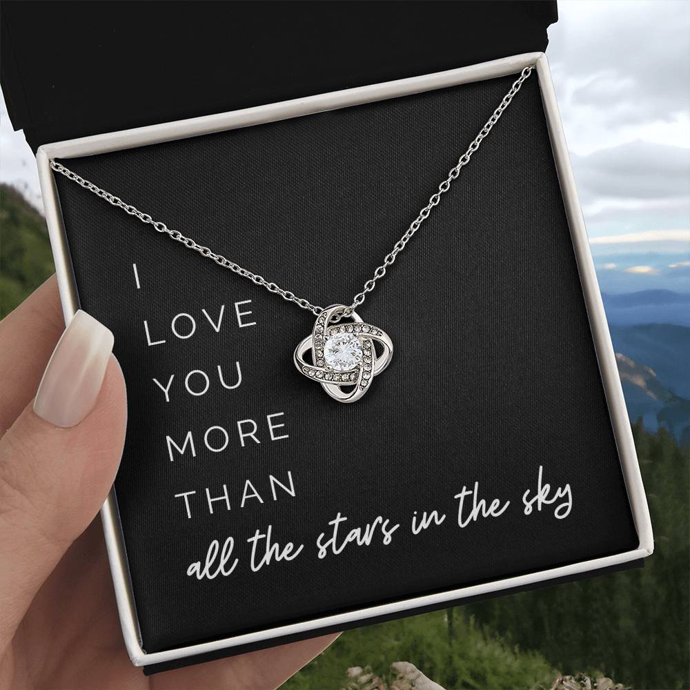 More Than All The Stars Knot Necklace - I Love You More Than All the Stars in the Sky on Valentine’s Day