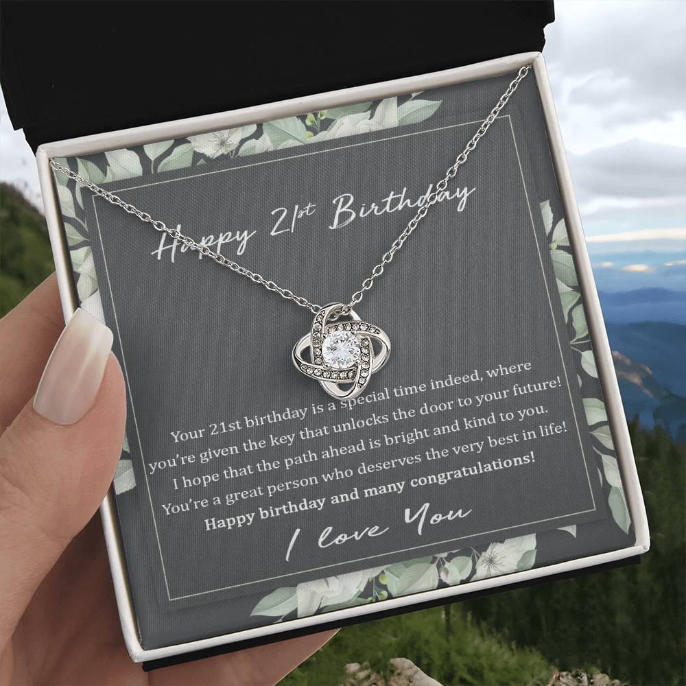 21st Birthday Gift Necklace: Birthday Gift For Daughter, Bestfriend, Niece, Granddaughter, Jewelry Gift For Her Birthday