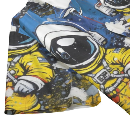 Galaxy Astronaut Hawaiian Shirt All-Over Print Men's Hawaiian Rayon Shirt