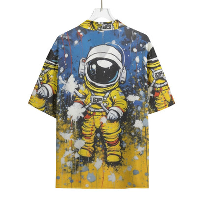 Galaxy Astronaut Hawaiian Shirt All-Over Print Men's Hawaiian Rayon Shirt