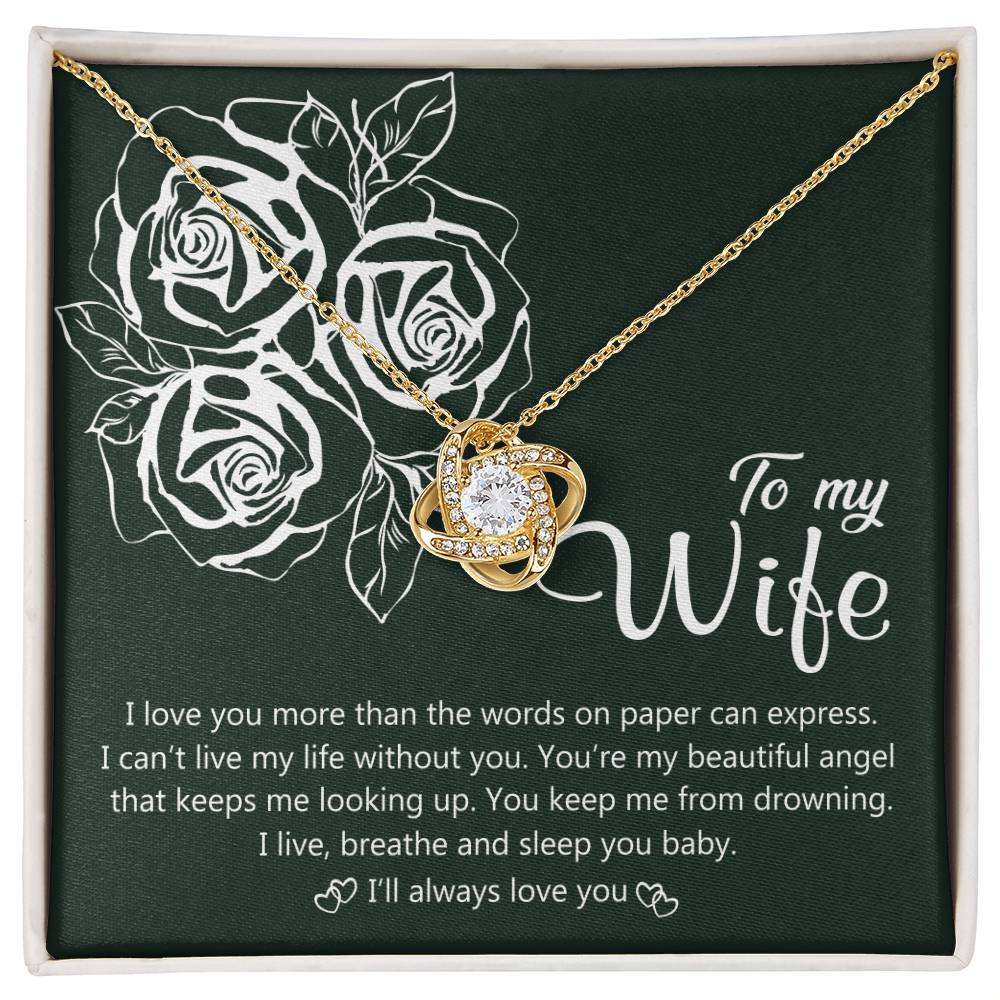 I'll Always Love You Love Knot Necklace for Wife