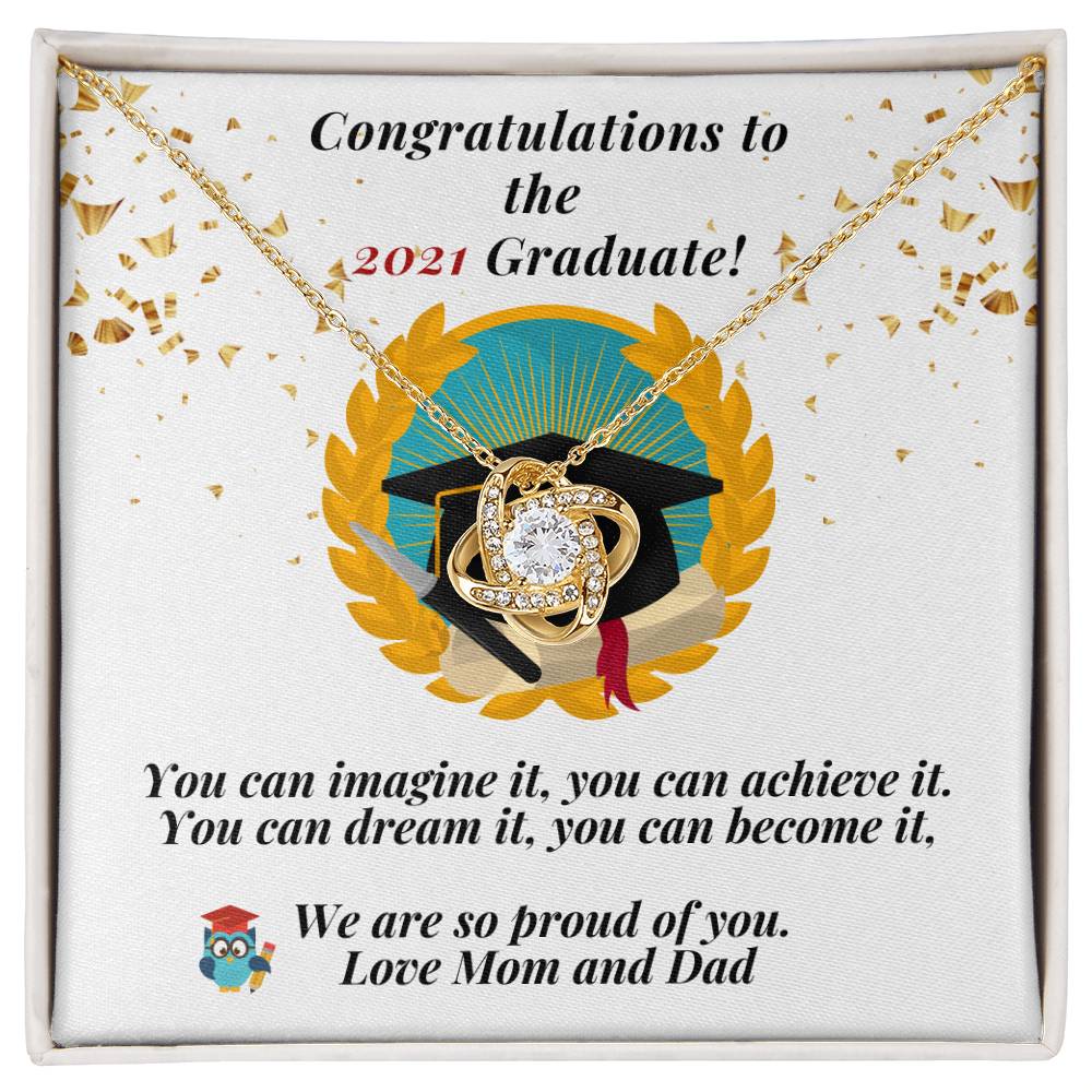 " a Graduation Gift- Love Knot Necklace"-"You Can Imagine It"  - A Gift For Graduation Ceremony