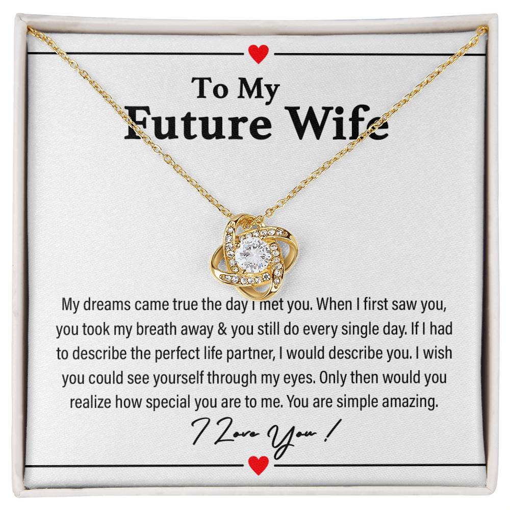To My Future Wife Necklace Message Card, Jewelry Wife KN08