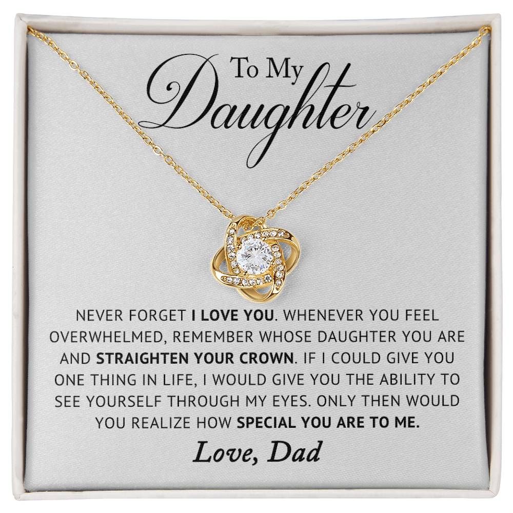 To My Daughter Necklace - Remember Whose Daughter You Are, Gift for Daughter From Dad