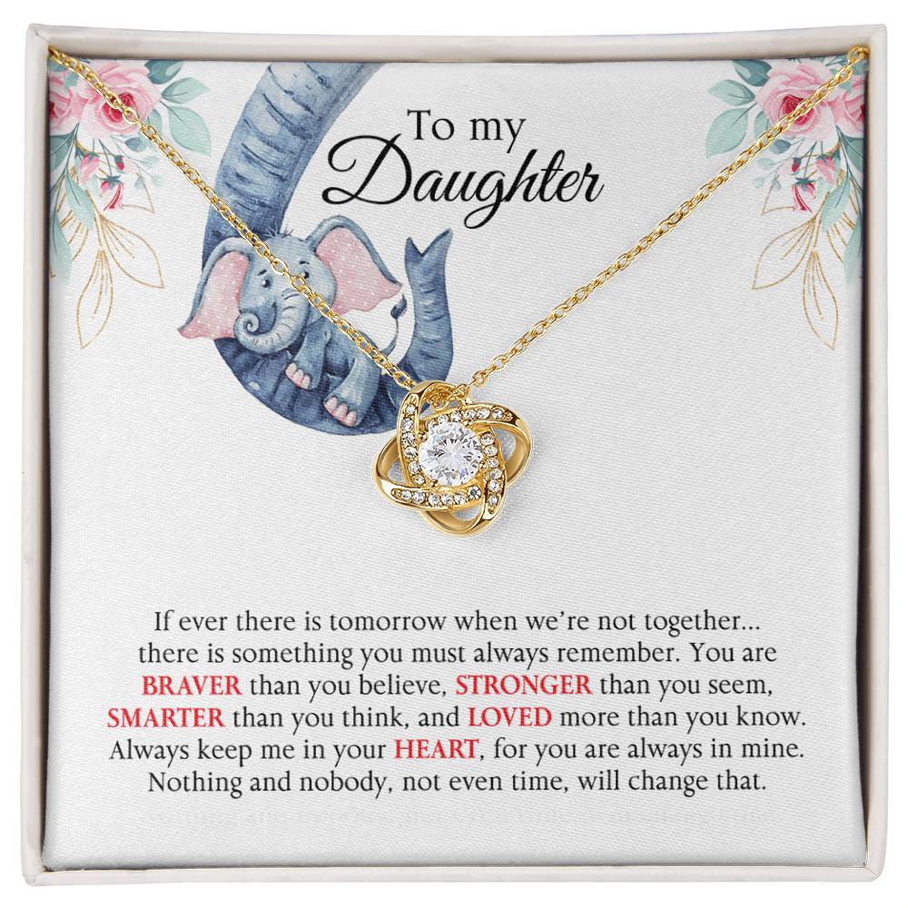 (Almost Gone ) Love Knot Necklace for Daughter -  From Dad to My Daughter – Chase Your Dreams, Happy Graduation