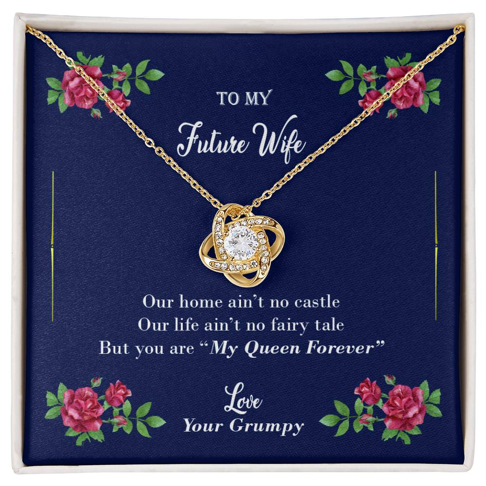"Future Wife" - Love Knot Necklace -  My Queen Forever -  To My Wife, Girlfriend, Bride