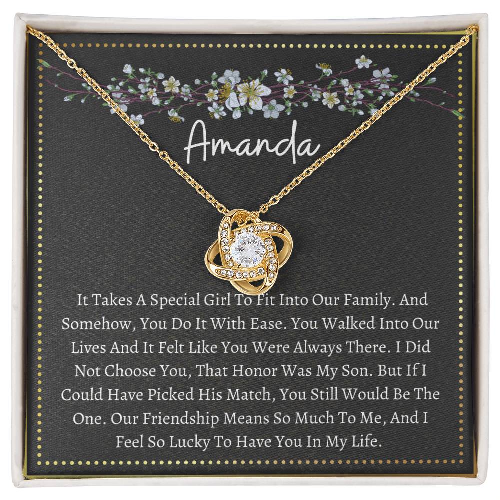 Gift for Son's Girlfriend -  Necklace to Daughter-in-law] – Wishing you happiness and love always - Wedding Day
