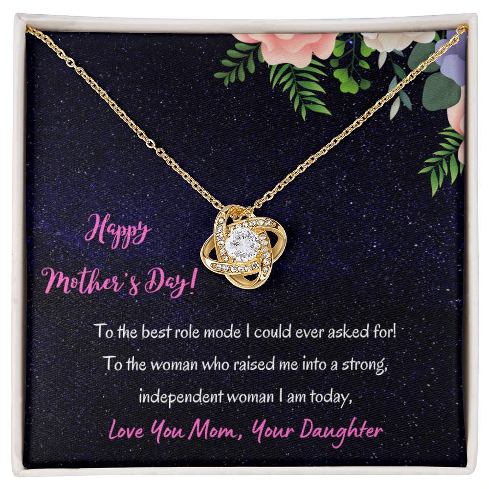 "You're My Role Model" - Love Knot - Necklace - To My Angel Mom - Happy Mother's Day