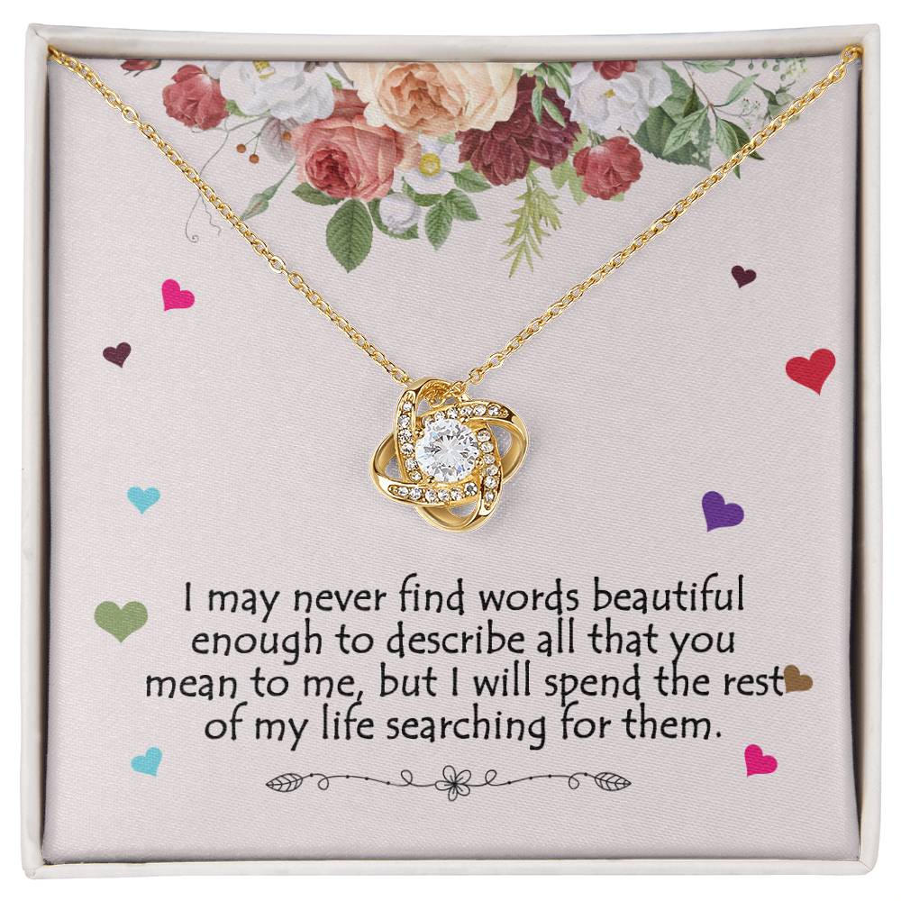 CZ Love Knot Necklace Gift for Wife, Sister, Friend, Girlfriend...