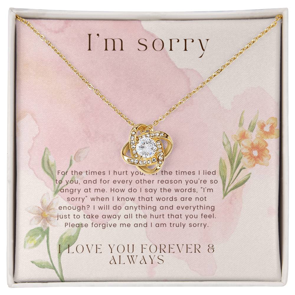 Love Knot, Apology Gift For Her, Forgiveness Gift, I’m Sorry Necklace Gift For Wife/Girlfriend, Gift To Say Your Sorry, Unique Apology
