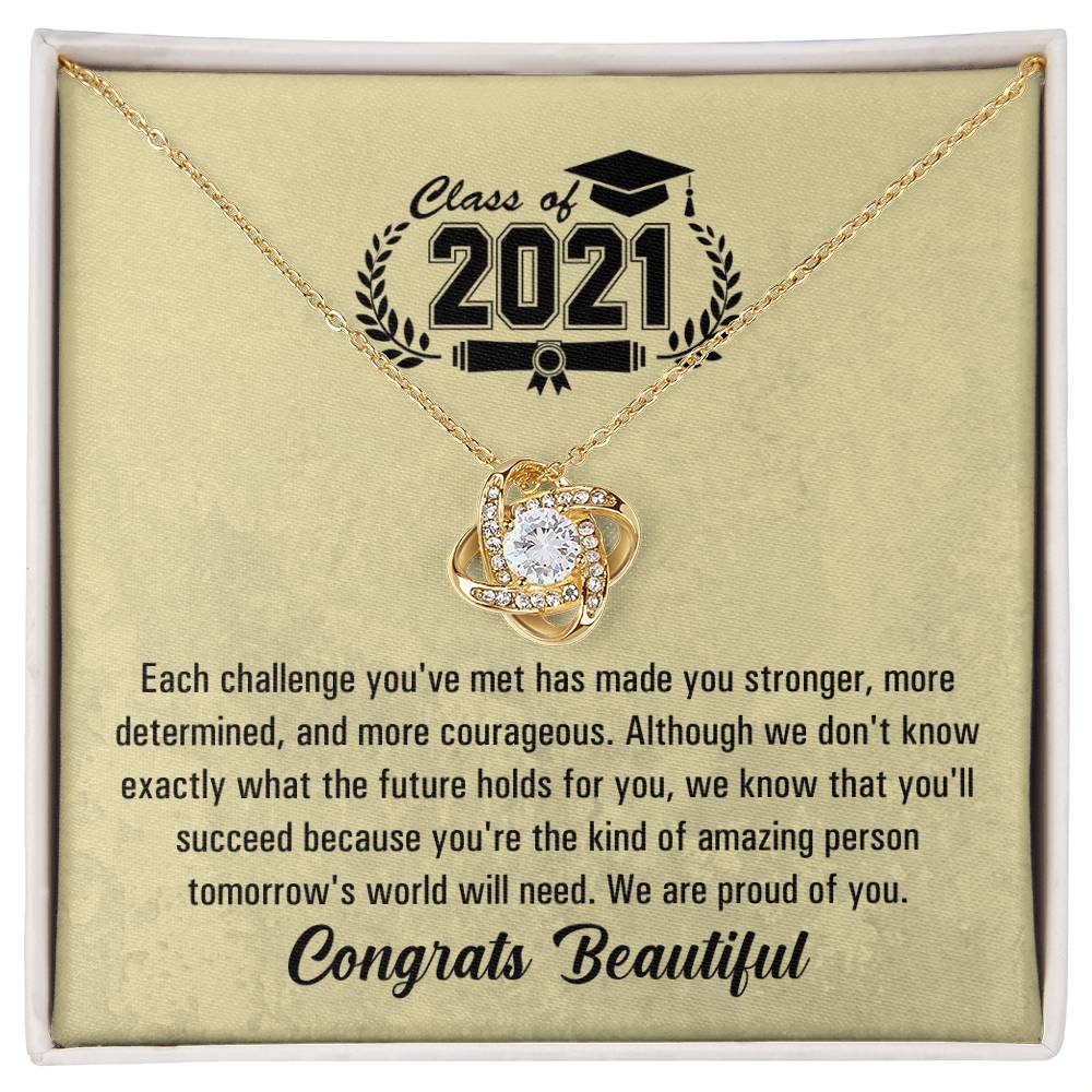 (Almost Gone!) Graduation Necklace - Congrats Beautiful - To My Granddaughter – You Did It – Graduation Celebration
