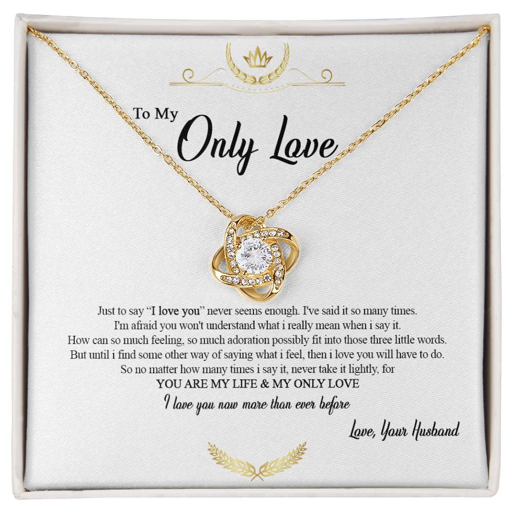 "Only Love" Necklace Gift - To My Beautiful Wife – On Valentine’s Day