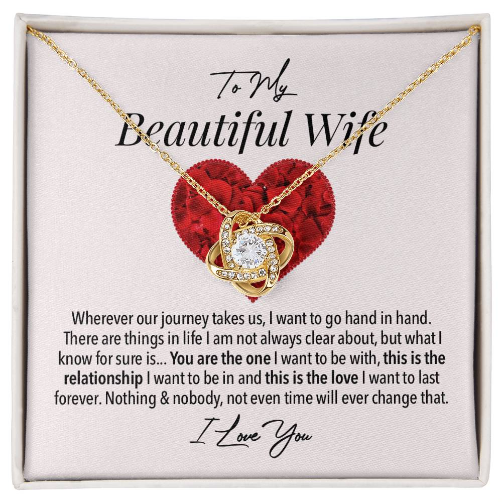 Wife Forever Love Necklace - My Dearest Woman on Wedding Day
