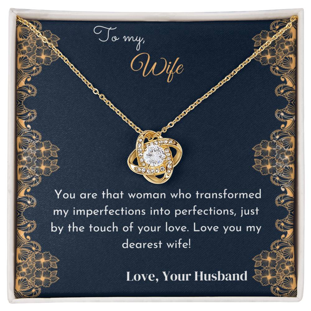 Lovely WIFE Necklace From Your Loving Husband – Transformed by Your Love on Anniversary