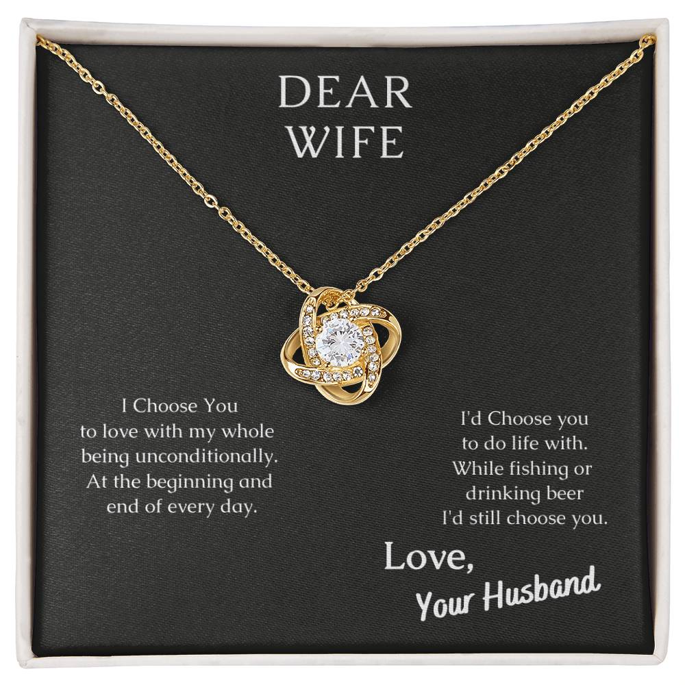 I Love You, Like Fishing and Beer | Great Gift Necklace for Your Wife.
