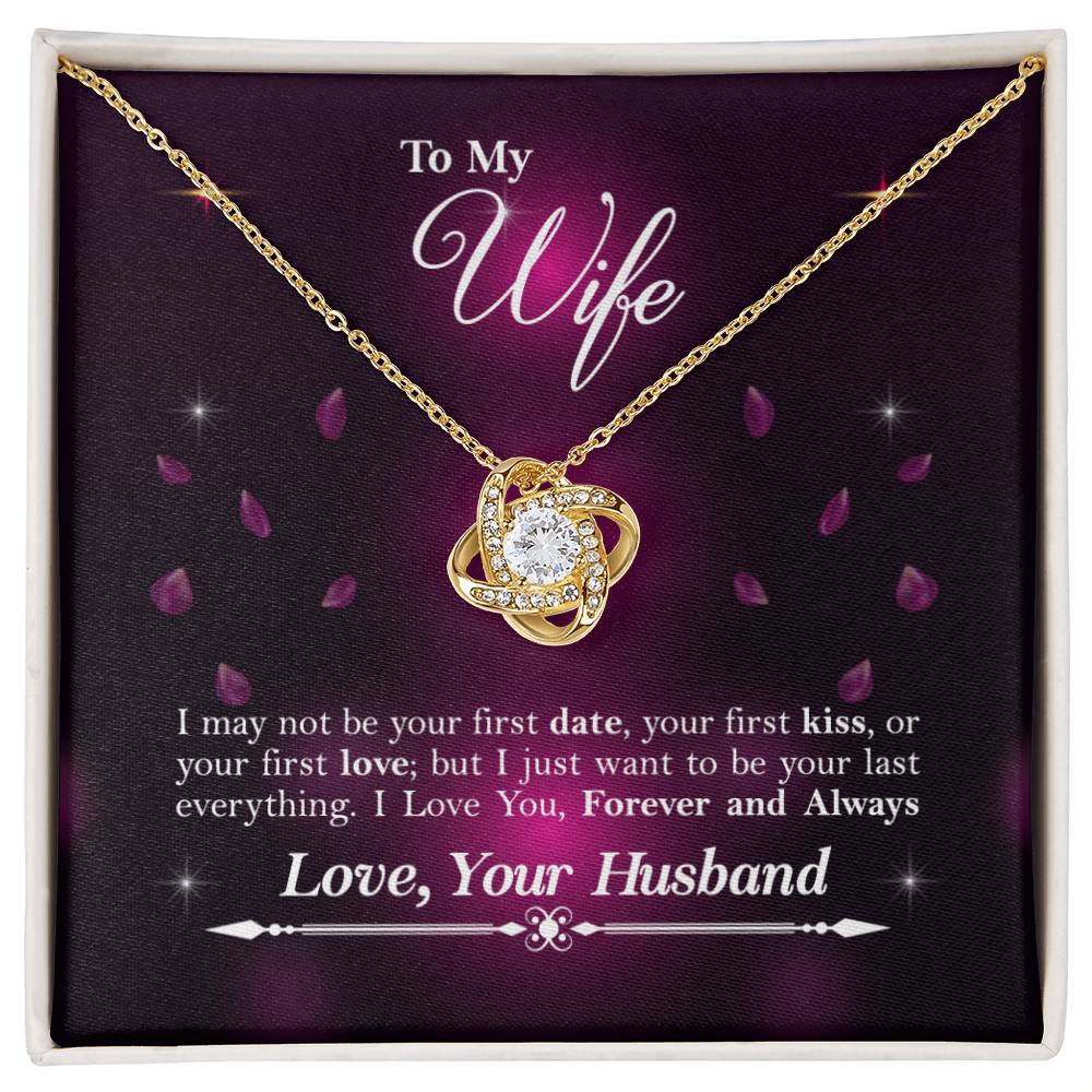 Anniversary Gift For Wife, Wife Necklace From Husband, Wife Love Knot Necklace, Great gift for Anniversary, Birthday, Valentines Day, Christmas or any Occasion