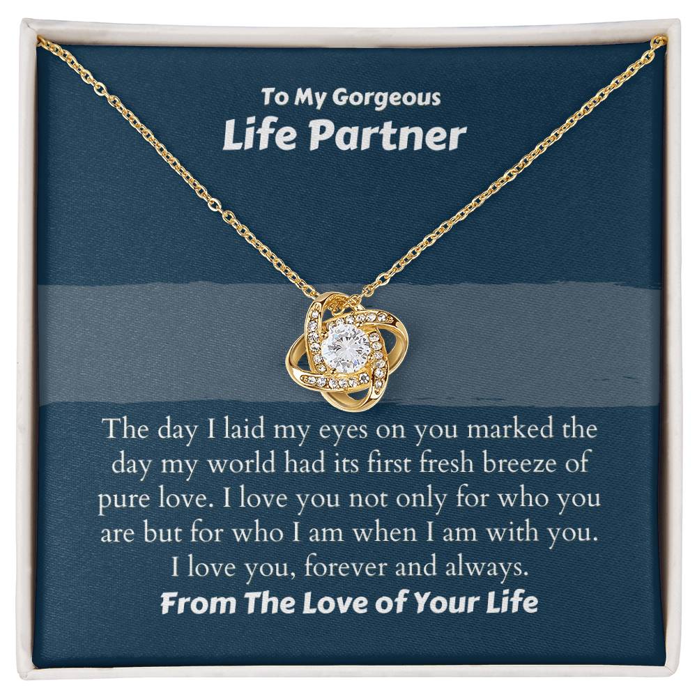 Gorgeous Life Partner Necklace - I love you, forever and always on Anniversary / Valentine’s Day