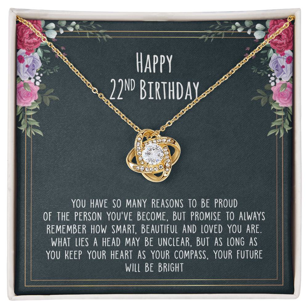 Happy 22 Birthday - Necklace to Dear Friend – So proud of the person you’ve become