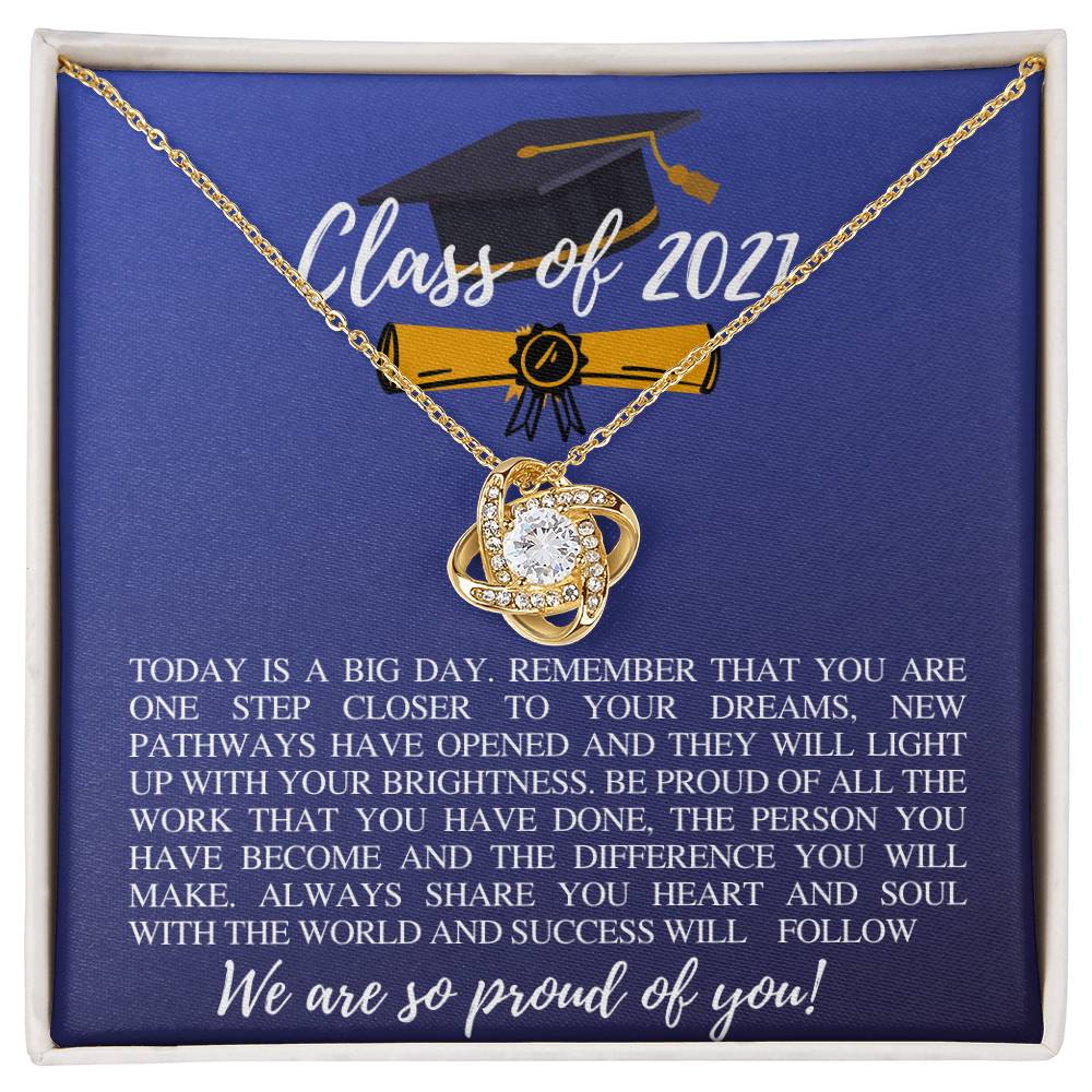 (Almost Gone ) Class of 2021 - Amazing Necklace - Gift To Graduation - The Journey Begins