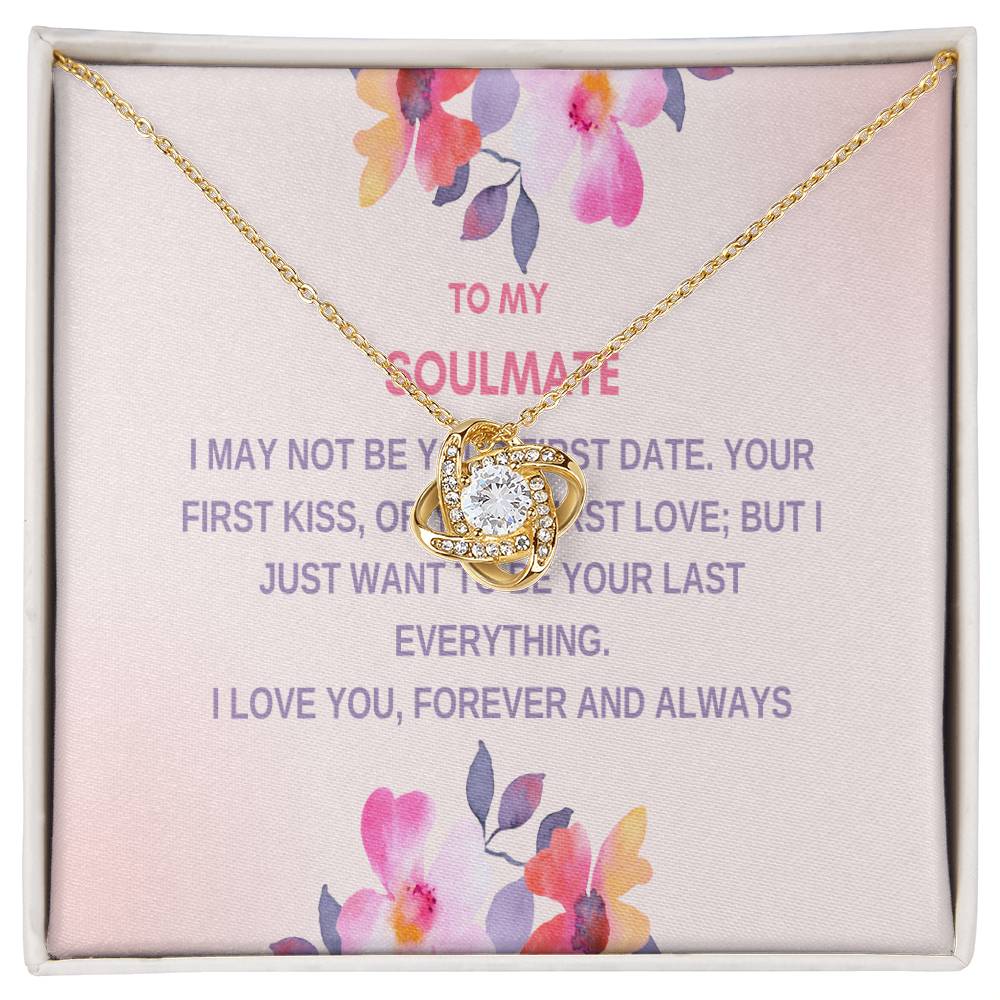 To my Soulmate - Silver Love knot necklace