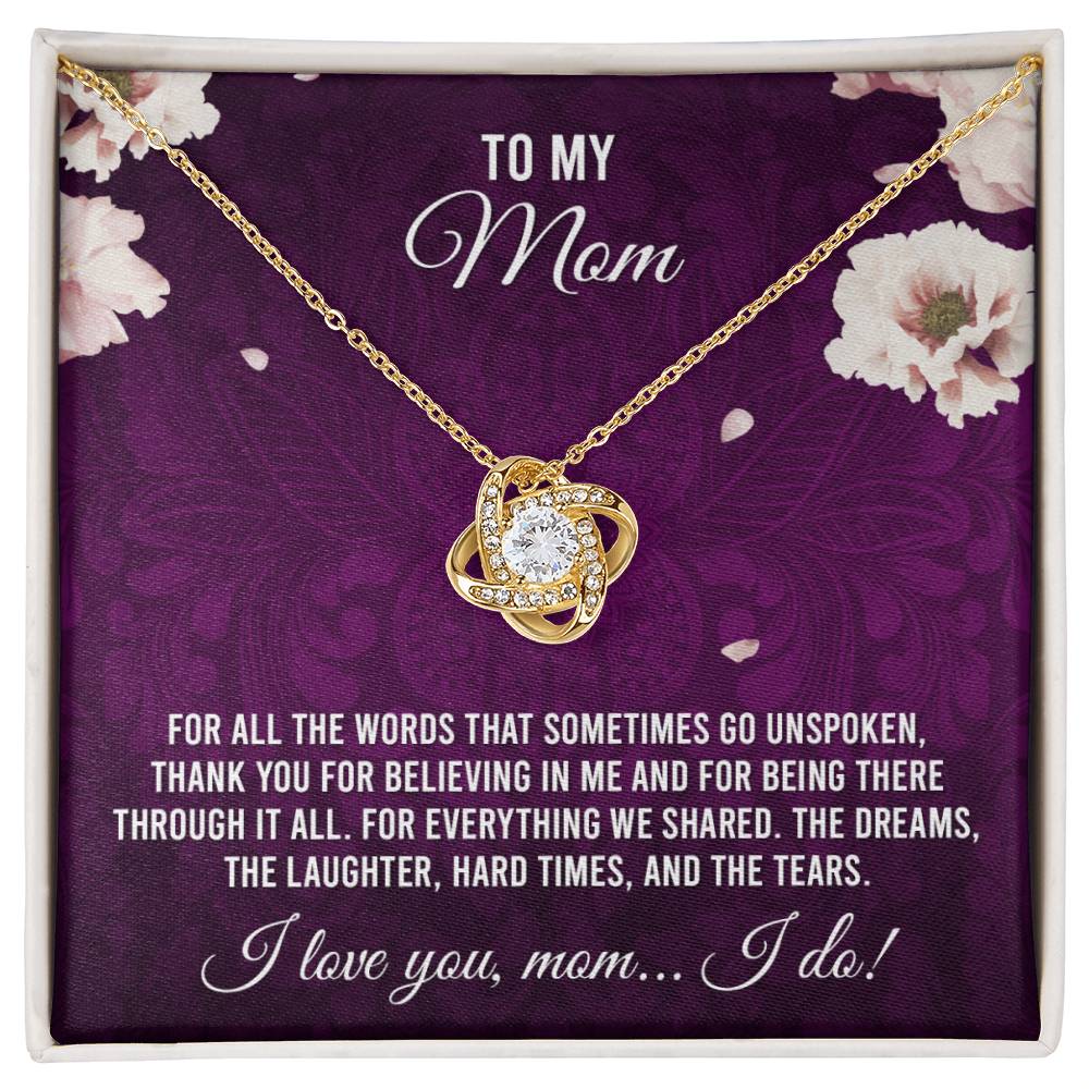 To My Mom - I Love You Necklace
