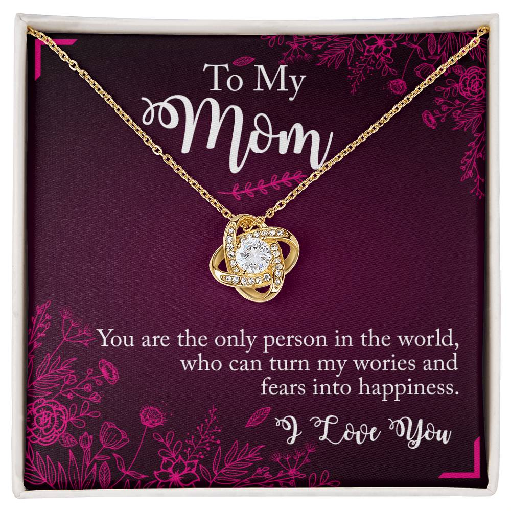 "A Special Bond" - the Love Knot Necklace -  To My Mom - Mother’s Day, Women’s Day, Thank You Gift