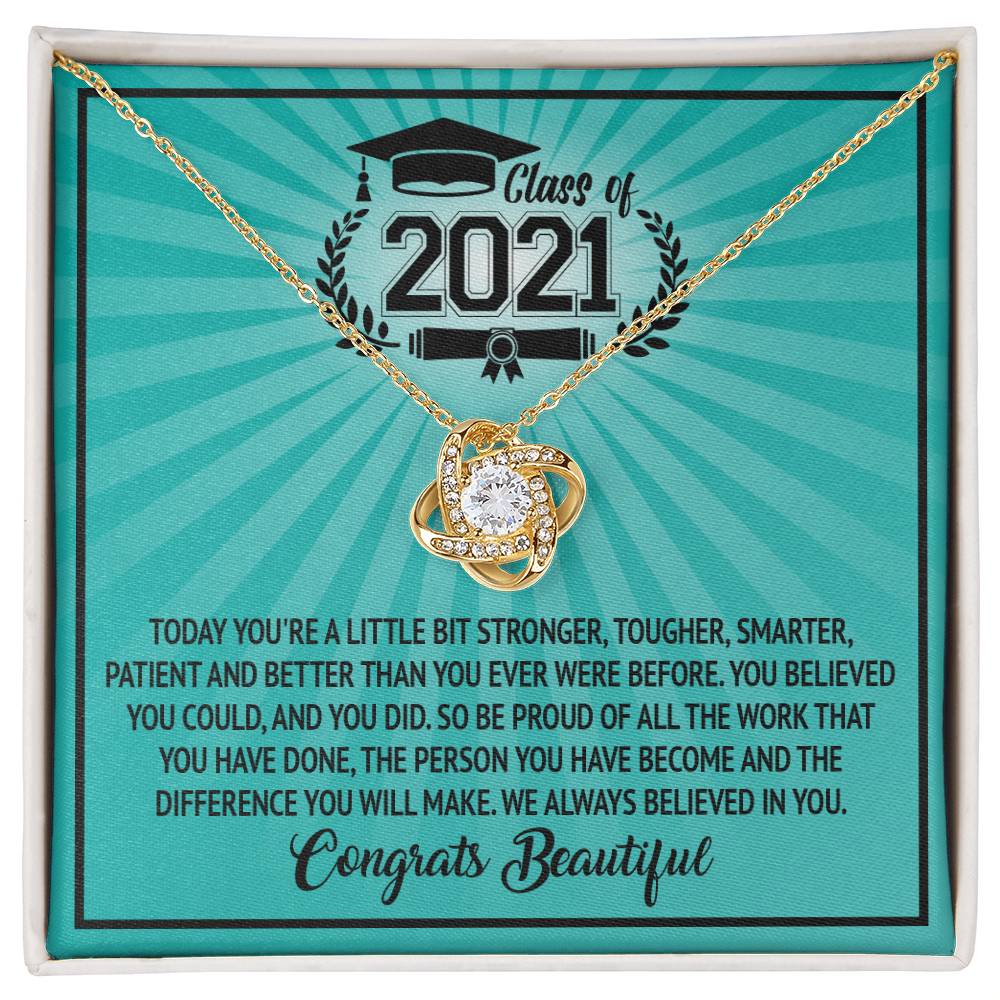(Almost Gone) Class of 2021 - Graduation Necklace - To My Daughter – Graduation Necklace Gift with Love & Pride