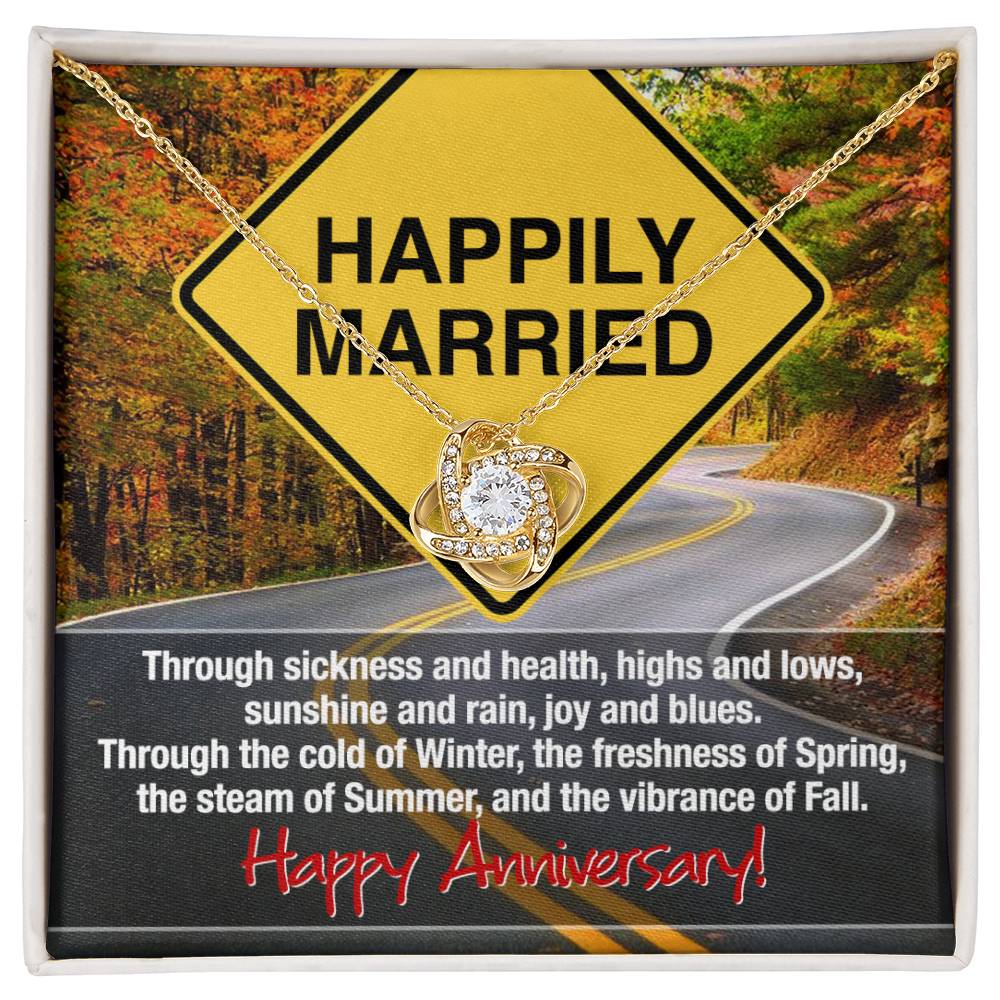 Happily Married Anniversary Necklace