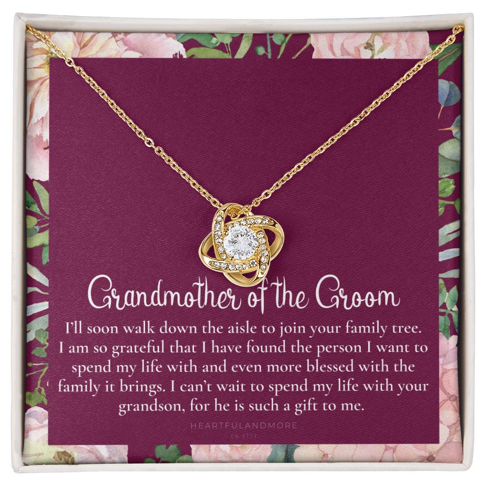 Grandmother of the Groom Gift Necklace, Grandma Wedding Gift, Nana, Bridal Shower, Rehearsal Dinner, Thank You Gift