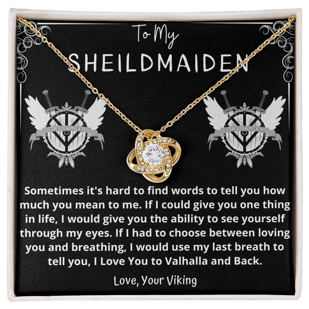 Shield Maiden Black Love Knot – Forever in my heart on the Birthday