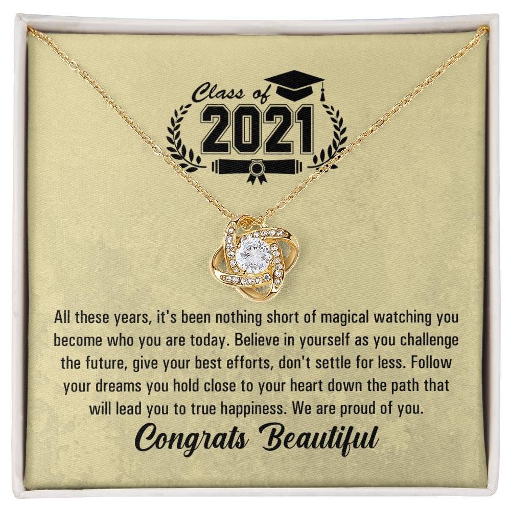 (Almost Gone!) Graduation Necklace - Follow Your Dreams - Class of 2021 Graduation