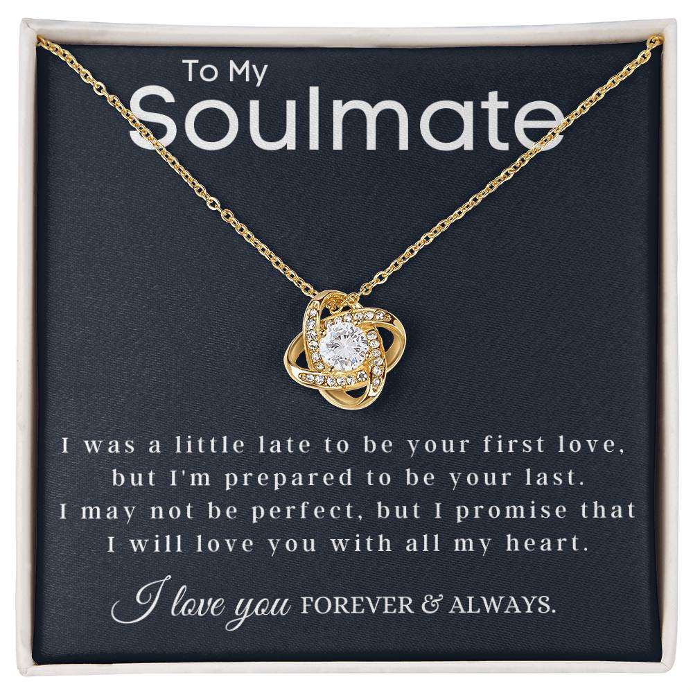 (Almost Gone!) Soulmate Necklace - I May Not Be Perfect - Eternal Love Necklace – Valentine’s Day Gift