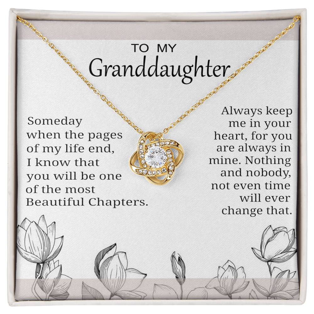 To My Granddaughter - Love Knot Necklace❤