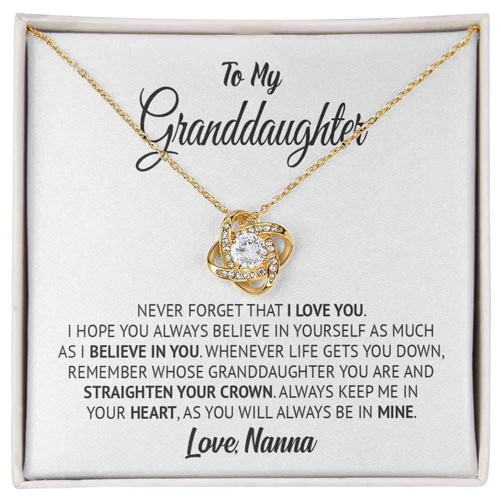 To My Granddaughter - Always Believe Necklace