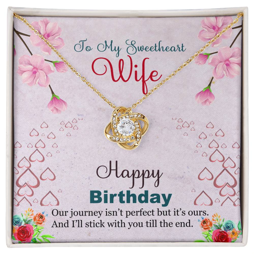 To my Wife Love Knot Beautiful necklace,gift for wife, love your wife,husband gift wife,love your husbnad.