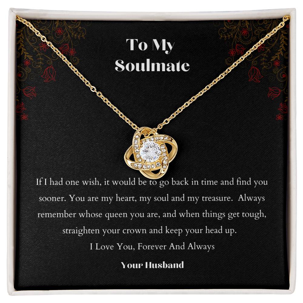 One Wish | Love Knot Necklace - Straighten Your Crown and Keep Your Head Up on Your Birthday