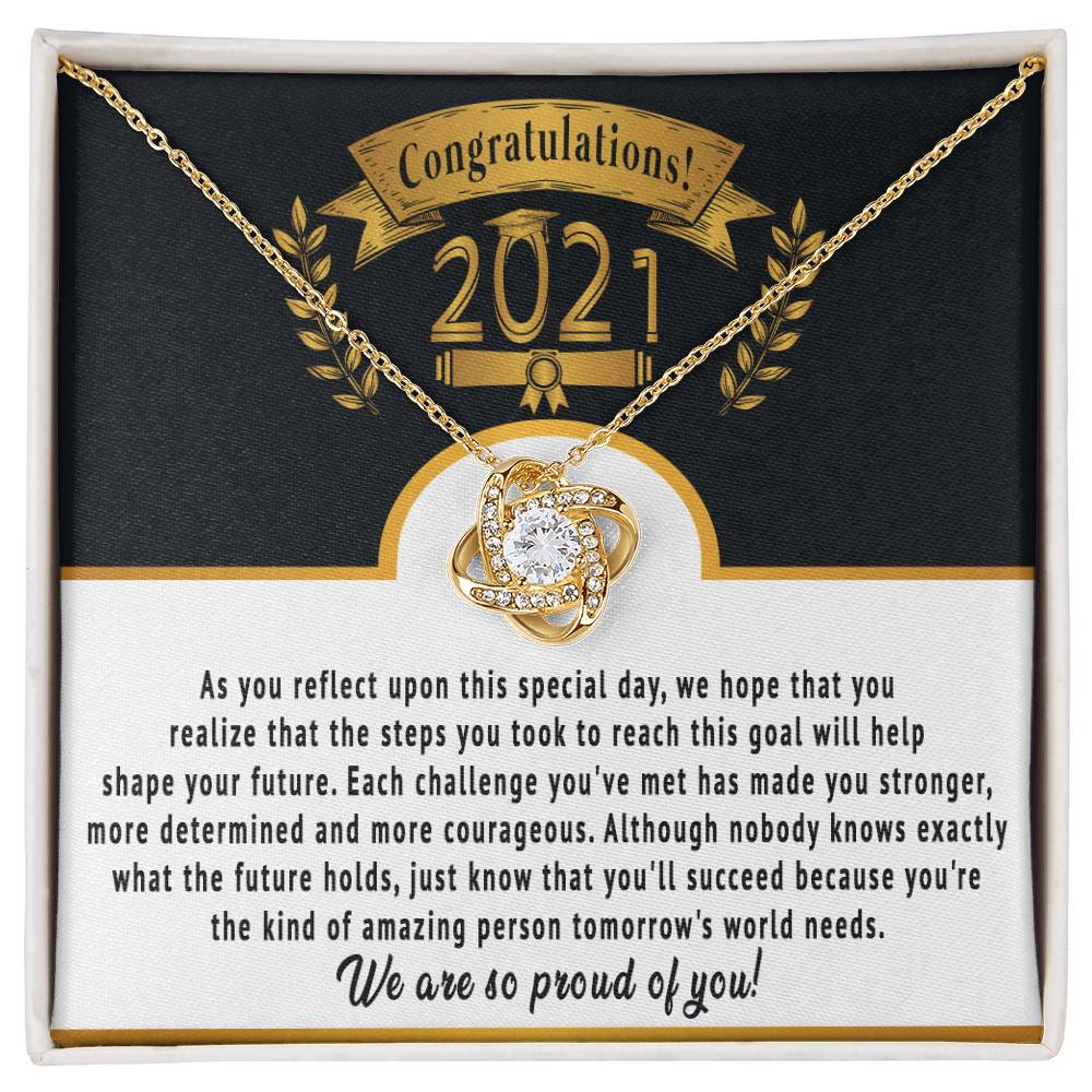 (Almost Gone ) We Are So Proud of You! - Necklace -  The Future Is Yours, Happy Graduation