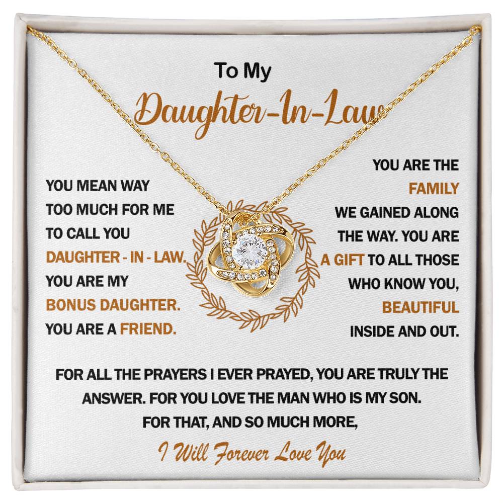 To My Daughter-in-Law | Love Knot Necklace💓