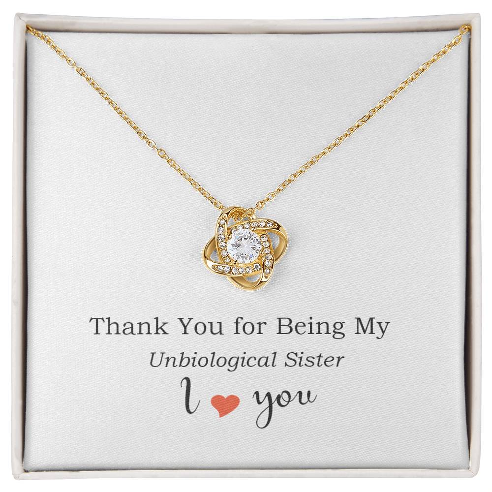 Thank You for Being My Unbiological Sister Jewelry Friendship Gift