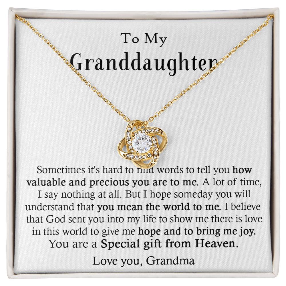 Gifts for Granddaughter -You Are a Precious Gift from Heaven on Birthday
