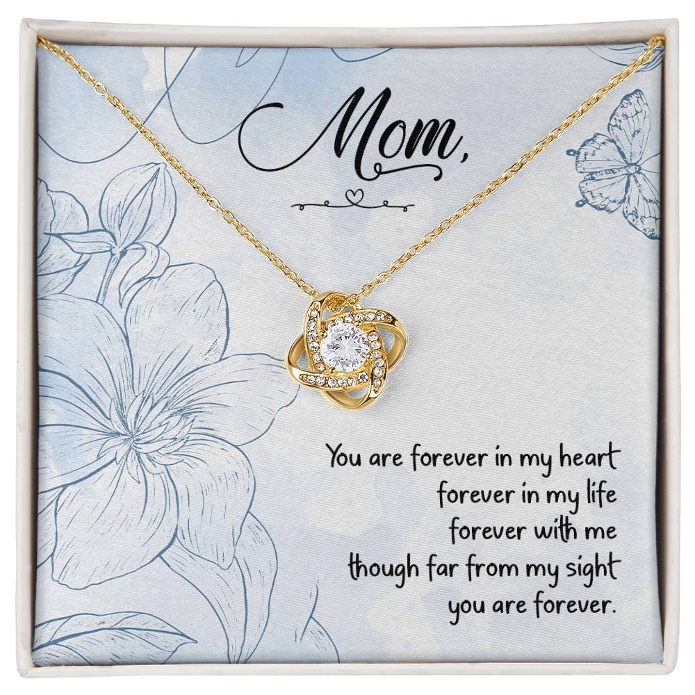 'Mom' Forever Love Knot Necklace Gift Set - To My Wonderful Mother - With Love On Mother’s Day