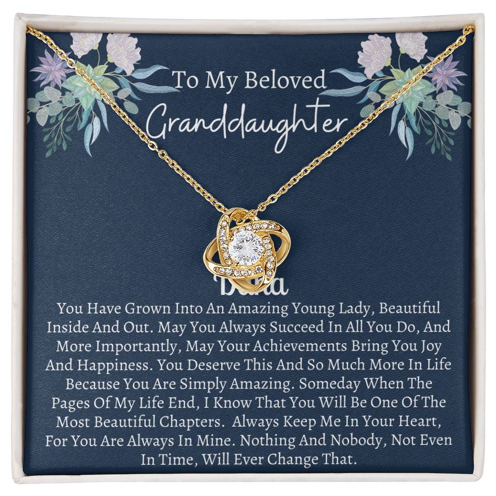 Necklace to Beloved Granddaughter– Wishing you joy, success, and endless love - Birthday