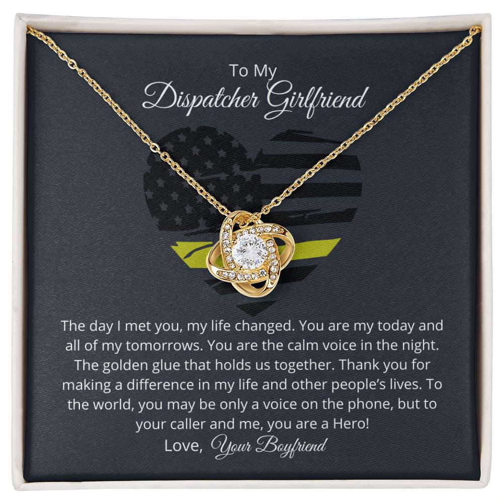 Dispatcher Girlfriend Love Necklace – Thank you for changing my life with your love - Wedding Anniversary