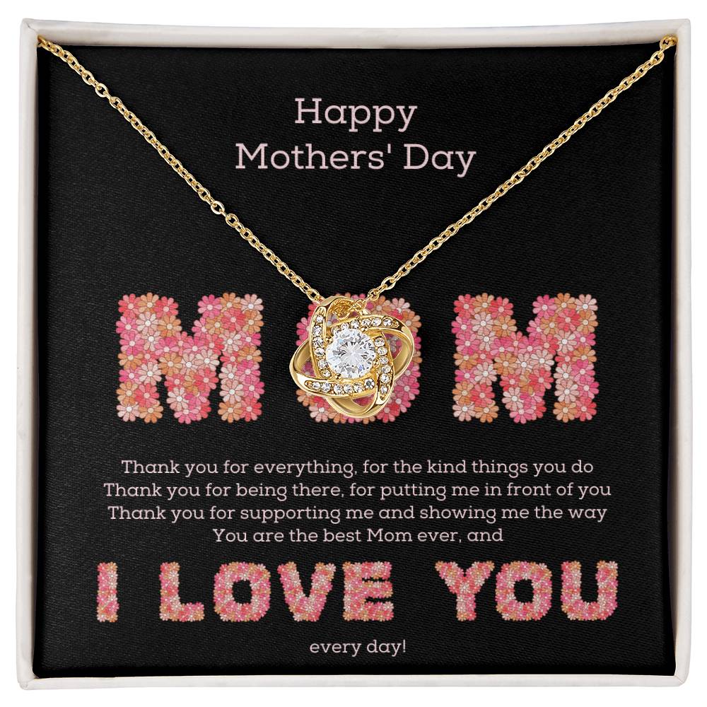 "Pink Daisies" Mothers' Day Knot Necklace - Happy Mother’s Day – With All My Love