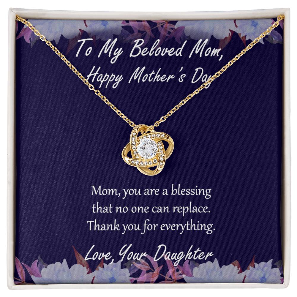 "Blessing" - Mother's Day Necklace -  To My Belong Mom - Happy Mother's Day