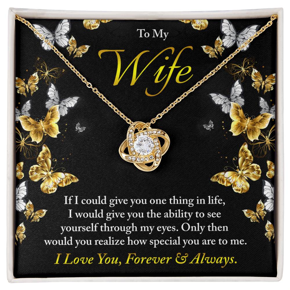 "One Thing" | Love Knot Necklace - To My Beautiful Wife – On Valentine’s Day