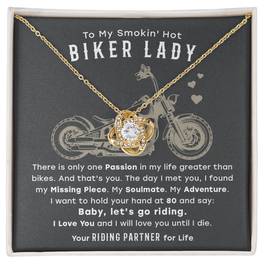 (Almost Gone - Limited Stock) to My Smokin' Hot Biker Lady - From Riding Partner for Life - Necklace