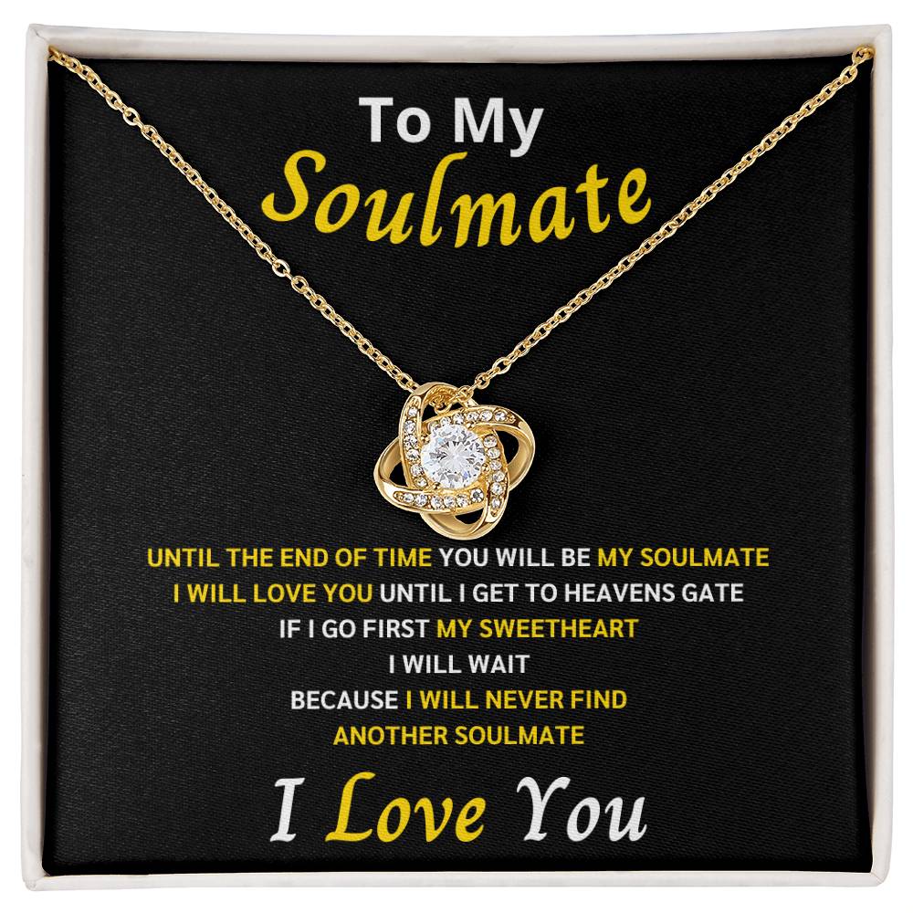 To My Soulmate Love Knot Gift Set 2 – I will love you until the end of time - Anniversary Gift