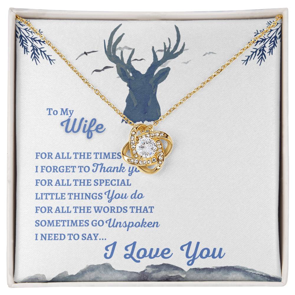 "For All" Love Knot Necklace (Buck & Doe Edition)